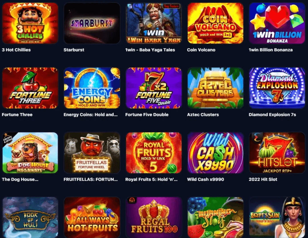 1win casino games